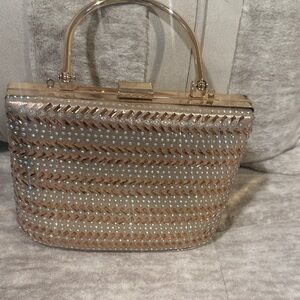 Elegant Silver and Gold sparkle Women's Handbag